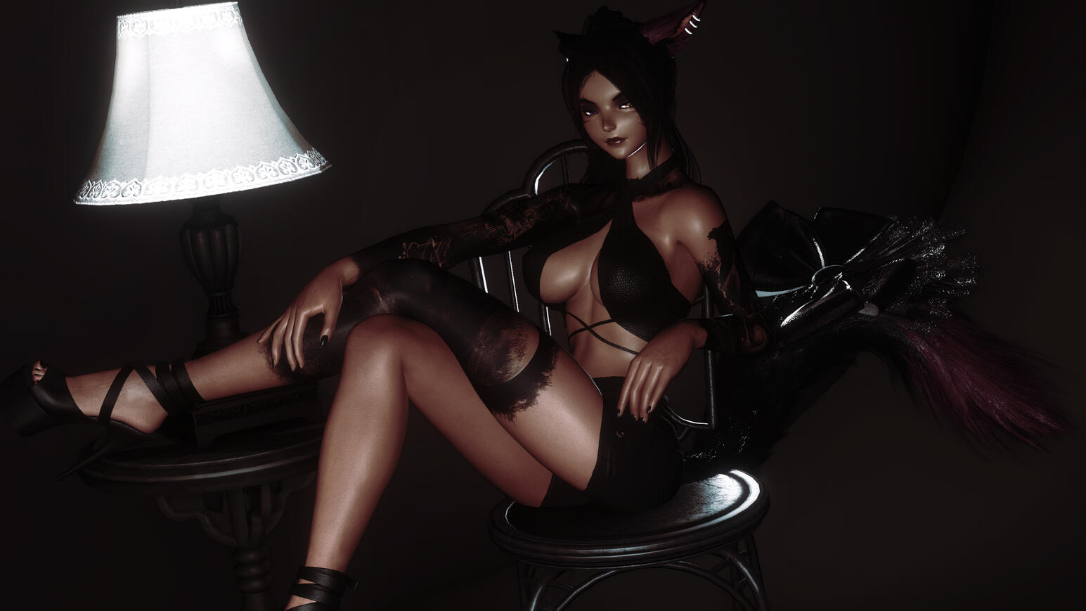 Black Cats in Darkness